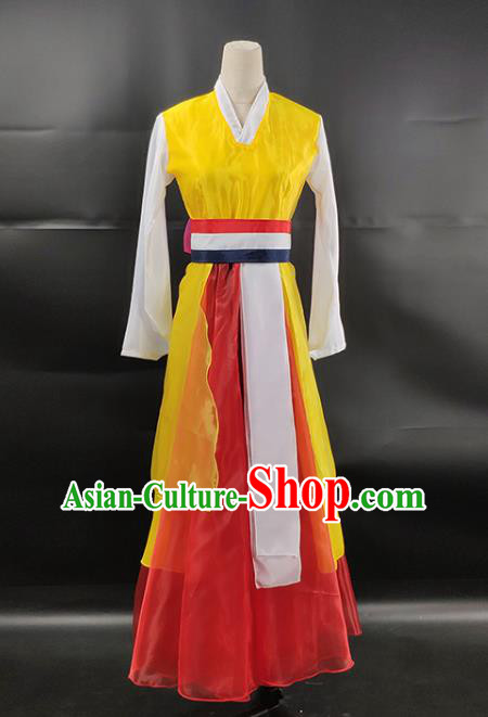China Korean Minority Folk Dance Dress Ethnic Female Drum Dance Garments Korea Nationality Stage Performance Clothing
