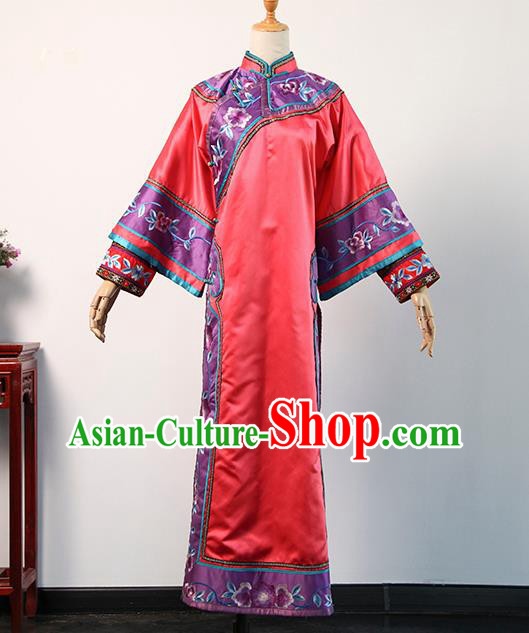 China Ancient Court Female Clothing Traditional Qing Dynasty Imperial Consort Garment Drama Empresses in the Palace Shen Meizhuang Red Dress