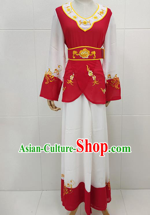 Chinese Beijing Opera Xiaodan Clothing Peking Opera Young Lady Dress Traditional Shaoxing Opera Servant Girl Garment
