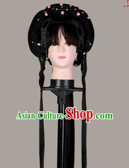 China Shaoxing Opera Princess Wigs Sheath Hair Accessories Beijing Opera Hua Tan Headwear