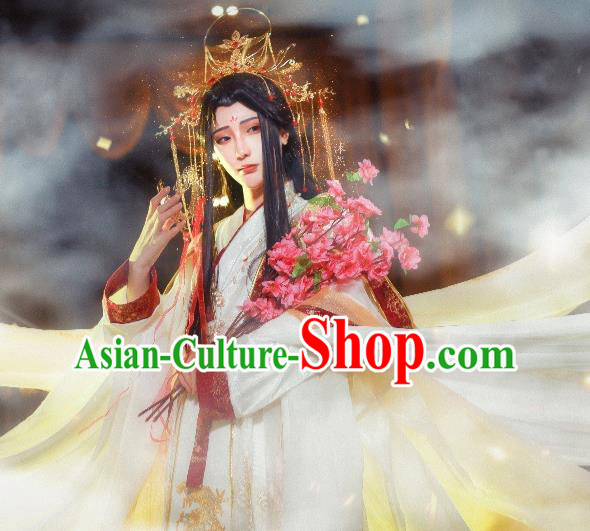 Chinese Ancient Noble Childe Hanfu Clothing Traditional Drama Cosplay Crown Prince Wedding Garment Costume