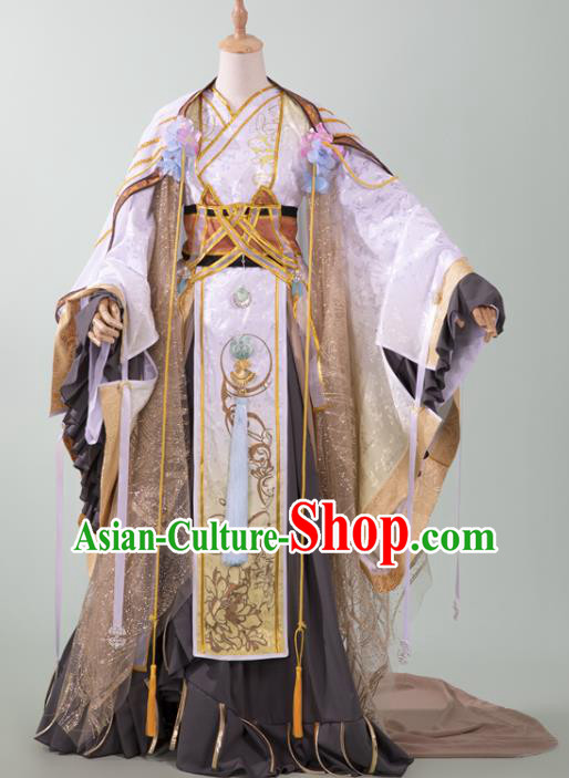 Chinese Ancient Royal King Hanfu Clothing Traditional Cosplay Han Dynasty Emperor Garment Costumes