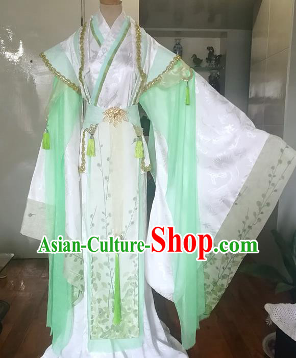 Chinese Ancient Prince Hanfu Clothing Drama Cosplay Jin Dynasty Nobility Childe Wide Sleeve Garment Costumes