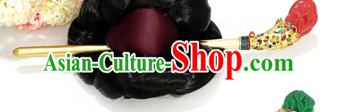 Korean Classical Dance Golden Hair Stick Court Princess Hairpin Traditional Hanbok Hair Accessories