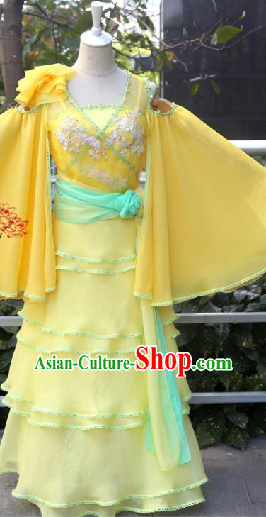 China Ancient Noble Princess Yellow Hanfu Dress Cosplay Ming Dynasty Young Lady Garments Traditional Drama Tricky Rough Princess Situ Jing Clothing