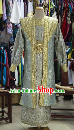Chinese Tang Dynasty Empress Imperial Robe Apparels Ancient King Hanfu Clothing Drama Cosplay Li Shimin Garment Costume