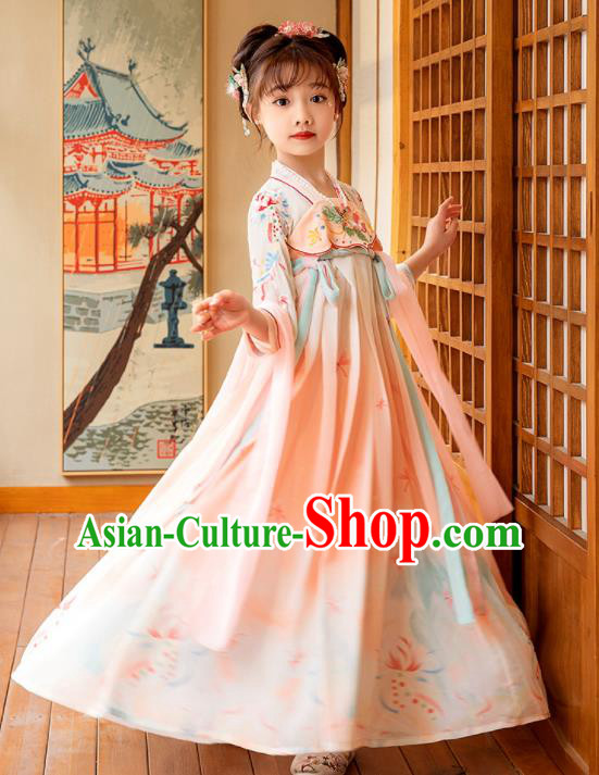 Chinese Girl Princess Garments Children Classical Dance Performance Clothing Traditional Hanfu Dress
