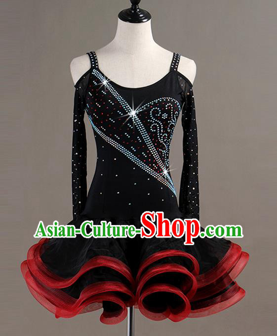 Professional Cha Cha Fashion Women Modern Dance Short Dress Latin Dance Competition Costume Jitterbug Dancing Clothing