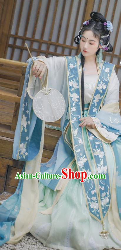 China Ancient Court Princess Hanfu Dress Antique Song Dynasty Palace Garments Traditional Imperial Consort Historical Clothing Full Set