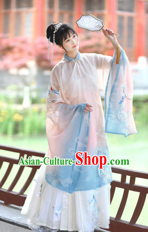 China Ming Dynasty Princess Clothing Ancient Noble Woman Hanfu Dress Traditional Court Lady Historical Garments