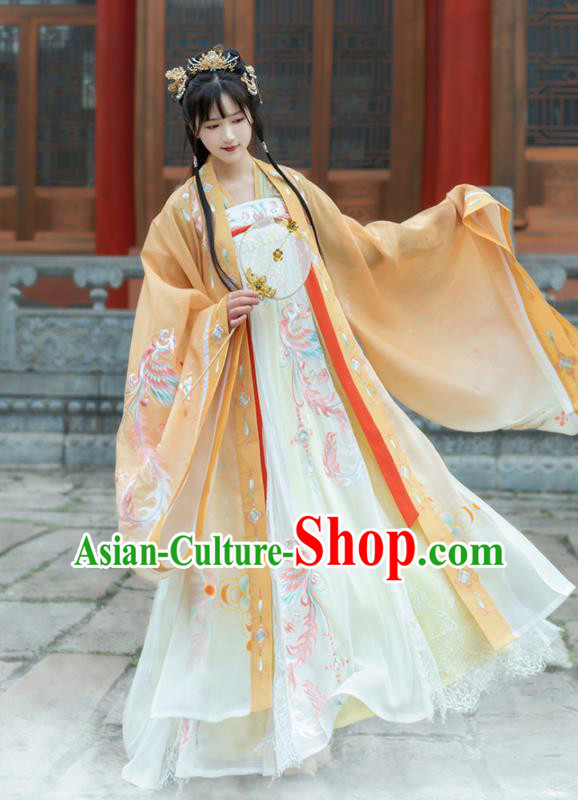 China Traditional Royal Princess Historical Garments Tang Dynasty Court Beauty Clothing Ancient Palace Infanta Hanfu Dress for Women