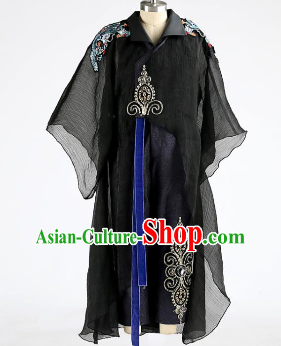 Top China Kid Catwalks Black Uniforms Children Dance Performance Apparels Boys Stage Show Suits