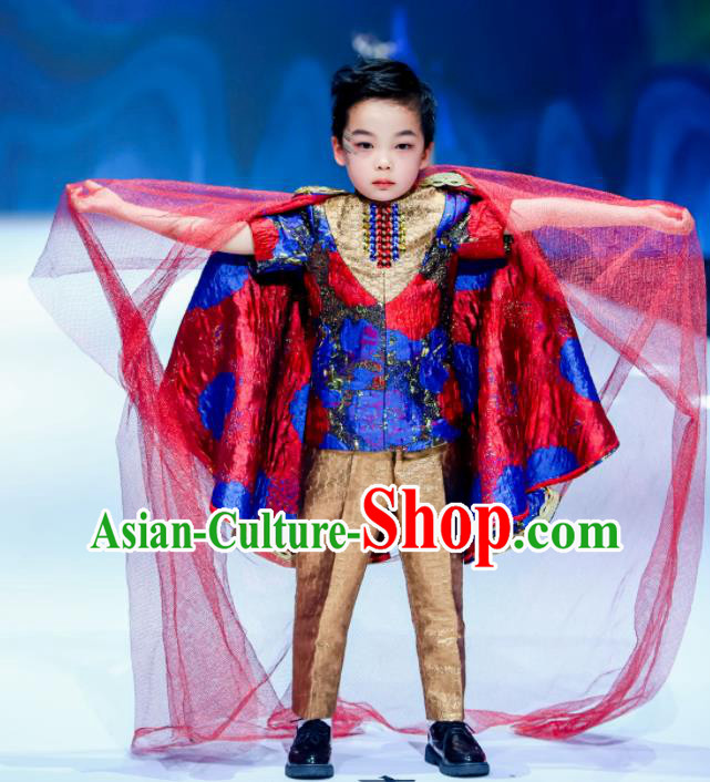 Top Children Dance Performance Apparels Boys Stage Show Suits Kid Catwalks Uniforms