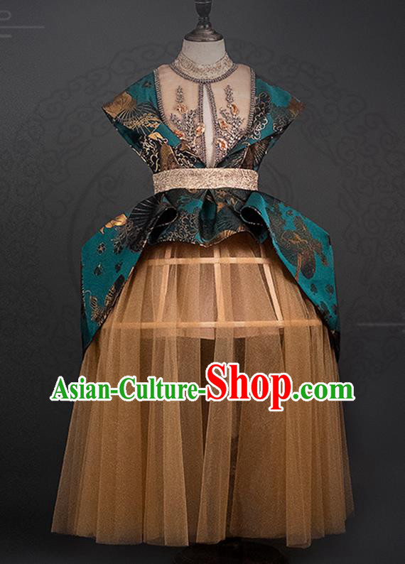 Professional Girl Birthday Garment Costume Stage Show Clothing Princess Fashion Children Catwalks Full Dress