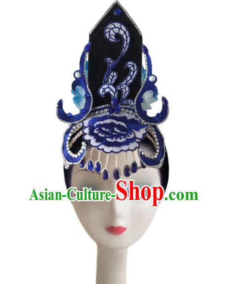 Handmade Chinese Classical Dance Wigs Chignon Umbrella Dance Hair Accessories Stage Performance Hairpieces