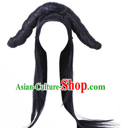 Chinese Ancient Fairy Headdress Ming Dynasty Princess Hairpieces Traditional Film Ghost Story Nie Xiaoqian Wigs Chignon