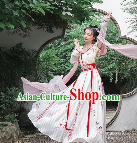 China Ancient Palace Beauty Garment Costumes Tang Dynasty Royal Princess Historical Clothing Traditional Hanfu Dresses for Women