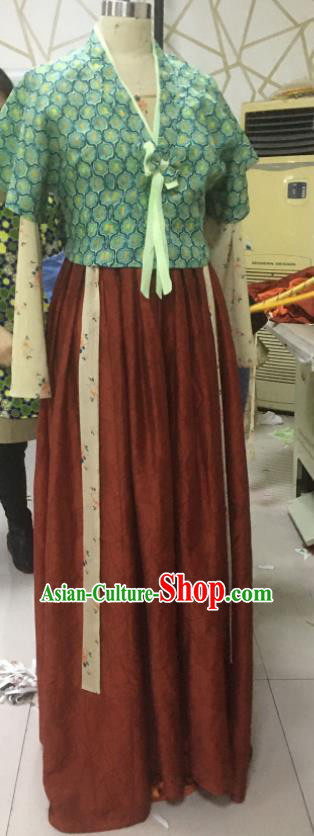 Chinese Ancient Tang Dynasty Court Maid Dress Beijing Opera Garment Costume Stage Performance Clothing