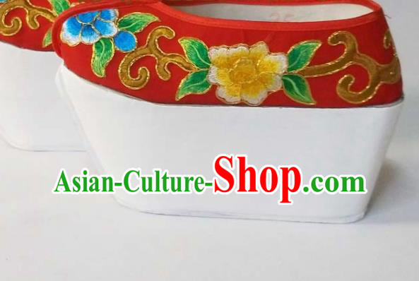 China Yue Opera Scholar Red Shoes Traditional Peking Opera Xiaosheng Shoes Beijing Opera Niche Embroidered Shoes