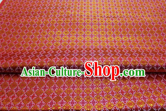 China Mongolian Robe Satin Damask Classical Pattern Red Tapestry Material Traditional Silk Fabric Jacquard Brocade