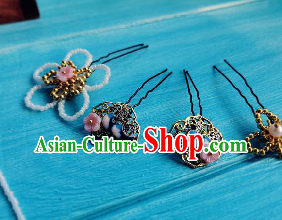Chinese Qing Dynasty Court Lady Hair Stick Ancient Princess Hairpins Traditional Hair Accessories