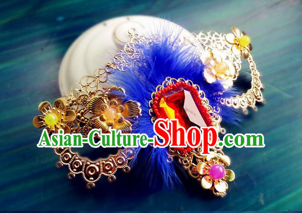 China Traditional Warring States Period Hair Accessories Ancient Queen Frontlet Drama Legend of Miyue Wei Yan Headpiece