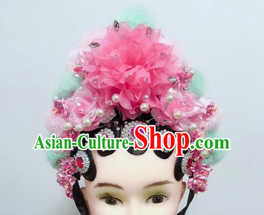 China Beijing Opera Hair Accessories Classical Dance Headpieces Traditional Stage Performance Wigs