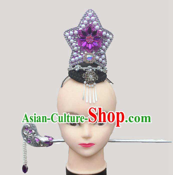 Chinese Traditional Korean Nationality Dance Headdress Stage Performance Hair Accessories Ethnic Folk Dance Hairpins