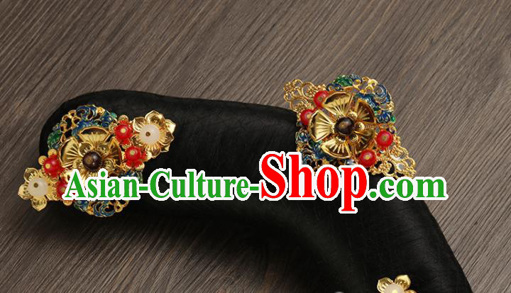China Ancient Imperial Consort Wigs and Hairpins Drama Story of Yanxi Palace Hairpieces Traditional Qing Dynasty Manchu Princess Headdress