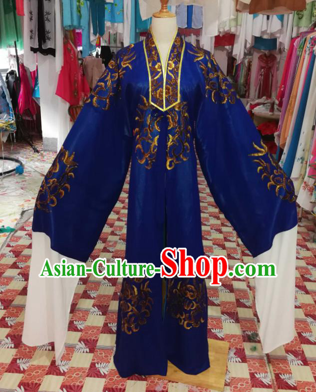 China Beijing Opera Laosheng Navy Cape Traditional Opera Elderly Male Clothing Guangdong Opera Ministry Councillor Garment Costumes