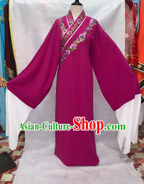 China Beijing Opera Xiaosheng Purple Robe Traditional Opera Scholar Clothing Shaoxing Opera Young Male Garment Costumes