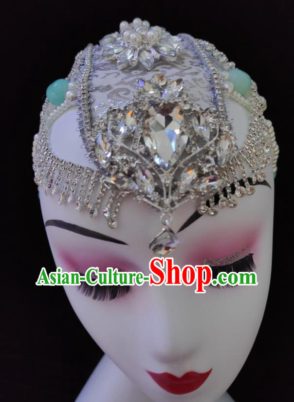 Professional Modern Dance Headwear Opening Dance Headdress Folk Dance Headpiece Stage Performance Hair Accessories