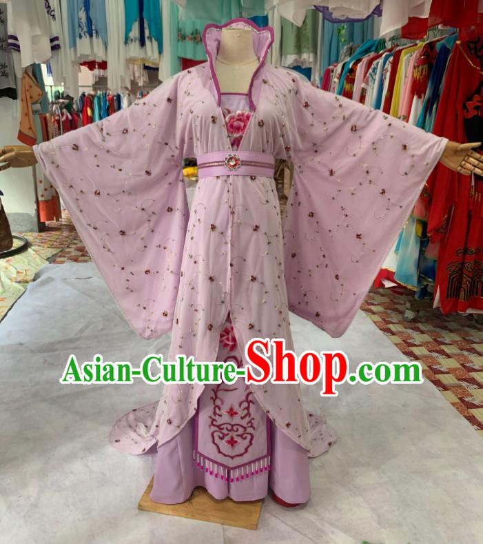 China Shaoxing Opera Actress Pink Dress Outfits Traditional Peking Opera Hua Tan Clothing Ancient Imperial Concubine Garment Costumes