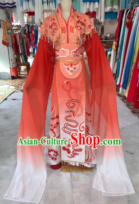 China Huangmei Opera Empress Red Dress Outfits Traditional Peking Opera Hua Tan Clothing Ancient Princess Garment Costumes