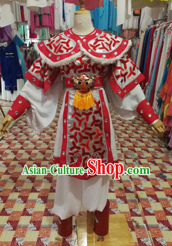 China Traditional Opera General Clothing Shaoxing Opera Warrior Garment Costumes Beijing Opera Wusheng Uniforms