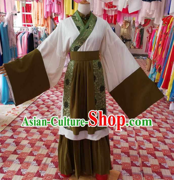 China Traditional Peking Opera Laodan Clothing Ancient Elderly Woman Garment Costumes Huangmei Opera Old Dame Dress Outfits