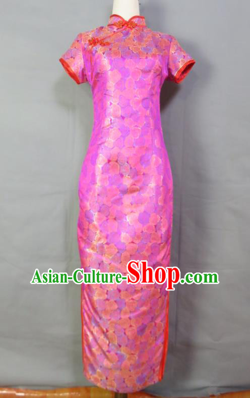 China Traditional Qipao Dress Bride Toasting Clothing Wedding Garment Costumes Light Pink Cheongsam