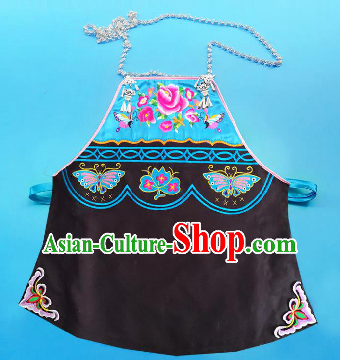 Chinese Guizhou Ethnic Woman Stomachers Bouyei Nationality Embroidery Top Garment Puyi Minority Informal Vest