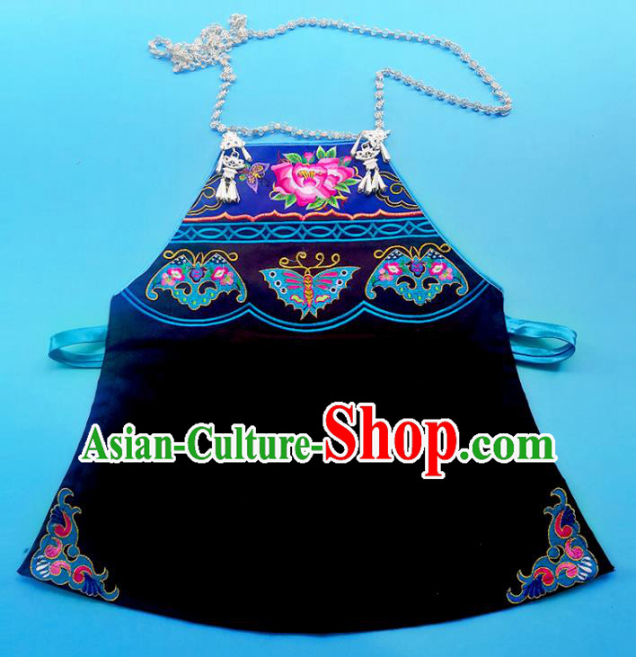 Chinese Bouyei Nationality Embroidery Top Garment Puyi Minority Informal Vest Guizhou Ethnic Woman Stomachers