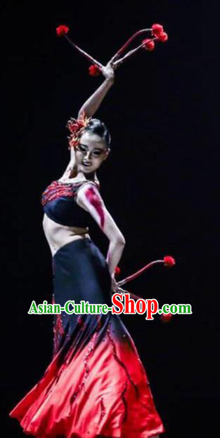 Chinese Traditional Yunnan Ethnic Stage Performance Dress Outfits Dai Minority Peacock Dance Apparels Tai Nationality Woman Clothing