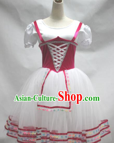 Professional Girl Dancewear Ballet Dance Garment Costume Tu Tu Dance White Veil Dress Children Modern Dance Clothing