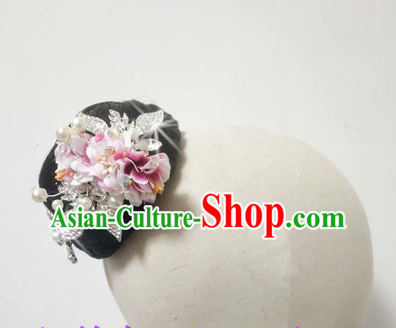 China Yunnan Ethnic Peacock Dance Hair Crown Dai Nationality Dance Hair Accessories Folk Dance Wigs Chignon