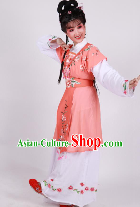 Chinese Traditional Huangmei Opera Actress Clothing Beijing Opera Servant Girl Dress Outfits Ancient Young Lady Garment Costumes