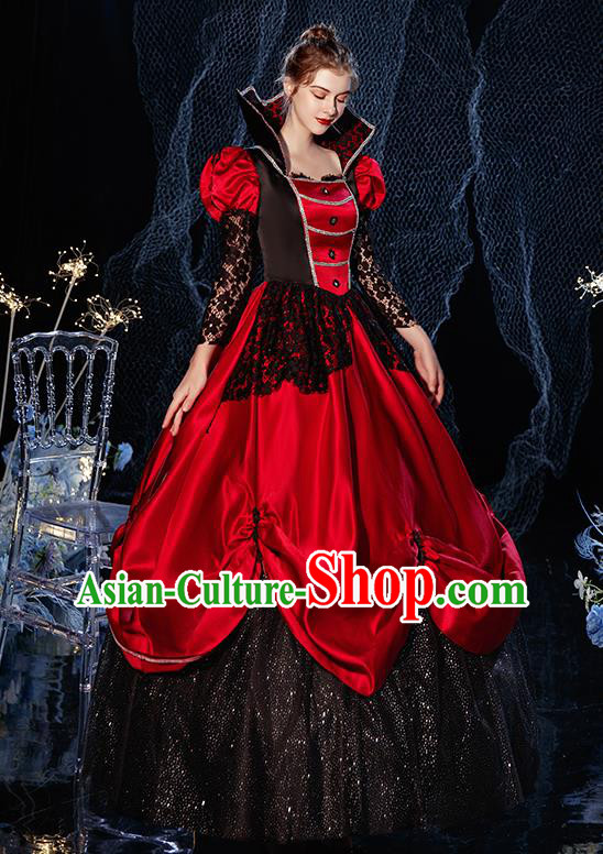 Top French Queen Formal Attire European Drama Performance Clothing Western Court Empress Full Dress Christmas Garment Costume