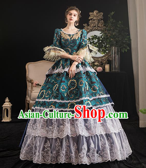 Top Christmas Garment Costume French Formal Attire European Drama Performance Clothing Western Noble Woman Full Dress
