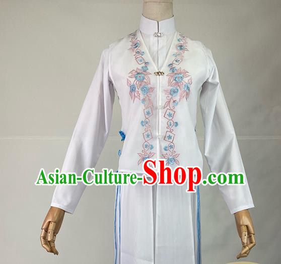 Chinese Ming Dynasty Young Beauty White Dress Outfits Traditional Drama The Sword and the Brocade Tan Songyun Garment Costumes Ancient Noble Lady Clothing