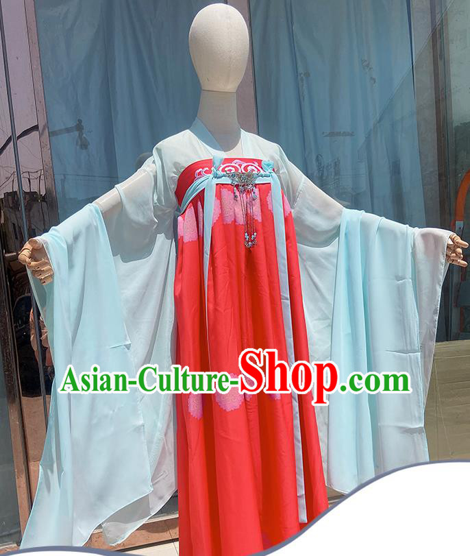 Chinese Tang Dynasty Princess Red Dress Outfits Traditional Drama Chang Ge Xing Li Leyan Garment Costumes Ancient Palace Lady Clothing