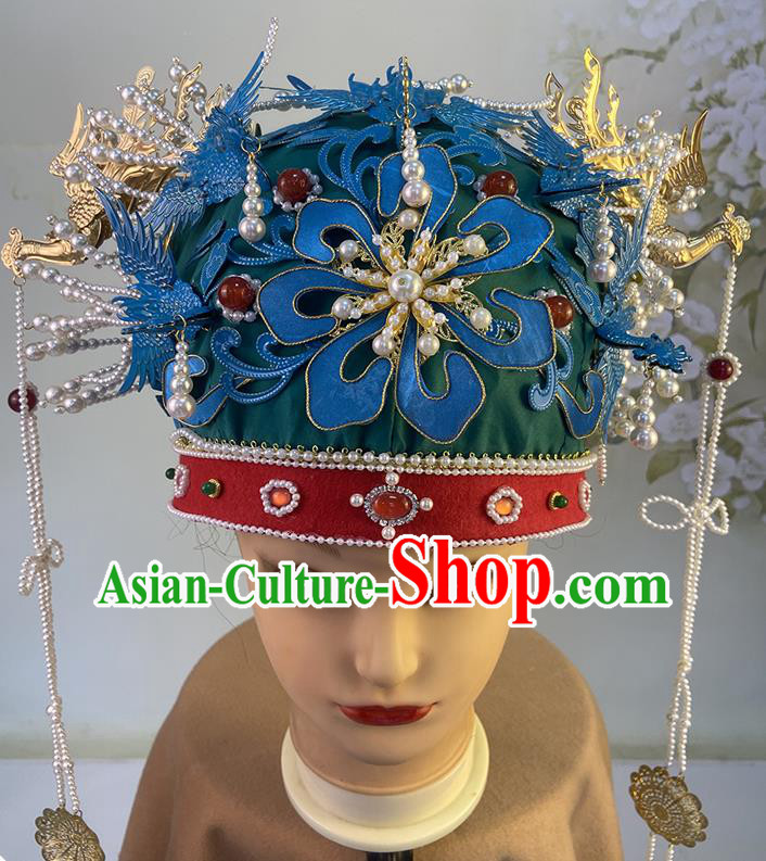 China Ancient Drama Wedding Headdress Ming Dynasty Noble Woman Phoenix Coronet Traditional Hanfu Hair Accessories