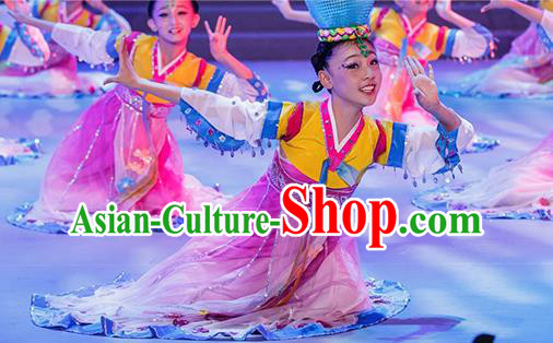 Chinese Ethnic Performance Garment Costumes Korean Nationality Folk Dance Clothing Chaoxian Minority Woman Dress Uniforms