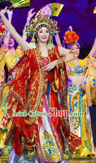 Chinese Stage Performance Empress Dress Outfits Female Opera Group Dance Clothing Classical Dance Garment Costumes
